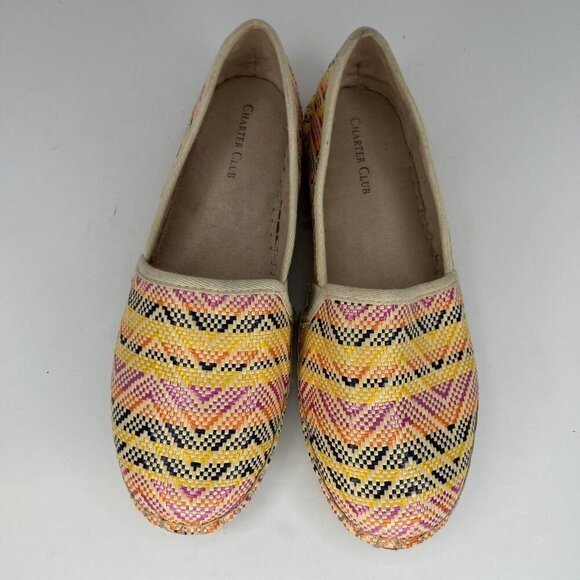 Charter Club Womens Joeey Multicolor Espadrille Manmade Slip On Size 9.5M Flats - Picture 4 of 9